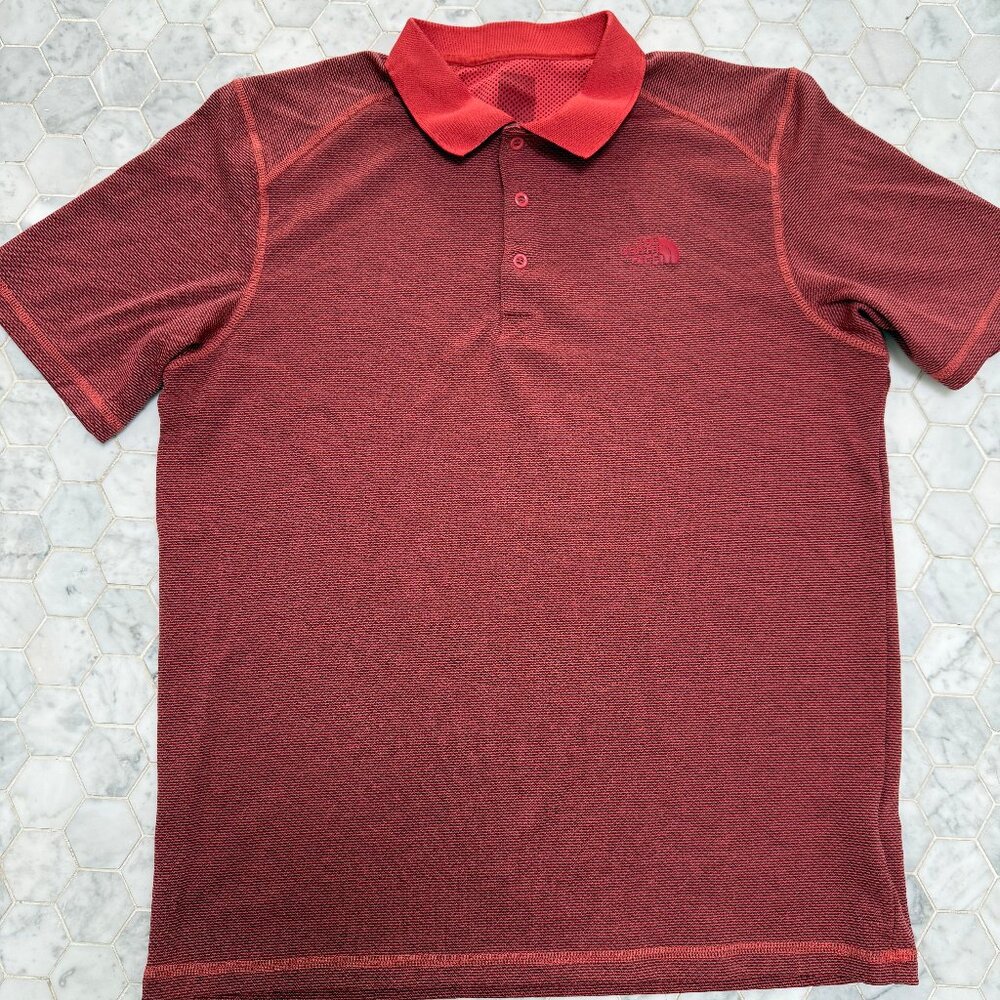 The North Face Large Men's Shirt Red Orange